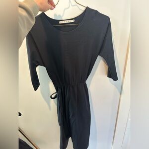 Elegant Navy Long Sleeve Dress by